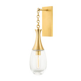 Sconces Single Glass by Hudson Valley ( 70 | 3931-AGB Southold ) 
