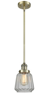 Mini Pendants Glass Down by Innovations ( 405 | 201S-AB-G142-LED Franklin Restoration ) 