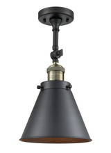 Semi-Flush Mts. Glass Down by Innovations ( 405 | 201F-BAB-M13-BK-LED Franklin Restoration ) 