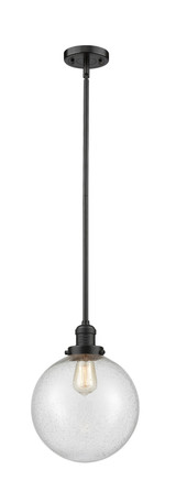 Pendants Glass Down by Innovations ( 405 | 201S-OB-G204-10-LED Franklin Restoration ) 