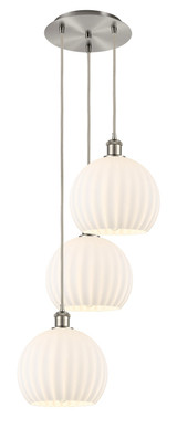 Mini Pendants 3 Light Cluster by Innovations ( 405 | 113B-3P-SN-G1217-10WV Ballston ) 