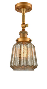 Semi-Flush Mts. Glass Down by Innovations ( 405 | 201F-BB-G146 Franklin Restoration ) 