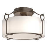 Semi-Flush Mts. Drum Shade by Hubbardton Forge ( 39 | 121142-SKT-05-GG0218 Bow ) 