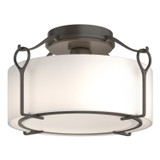 Semi-Flush Mts. Drum Shade by Hubbardton Forge ( 39 | 121142-SKT-07-GG0218 Bow ) 