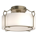 Semi-Flush Mts. Drum Shade by Hubbardton Forge ( 39 | 121142-SKT-84-GG0218 Bow ) 