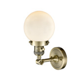 Sconces Single Glass by Innovations ( 405 | 203SW-AB-G201-6 Franklin Restoration ) 