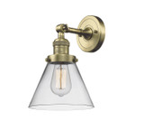 Sconces Single Glass by Innovations ( 405 | 203-AB-G42-LED Franklin Restoration ) 