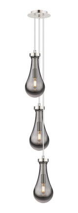 Mini Pendants 3 Light Cluster by Innovations ( 405 | 103-451-1P-PN-G451-5SM Downtown Urban ) 