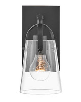 Sconces Single Glass by Hinkley ( 13 | 5130BK Foster ) 