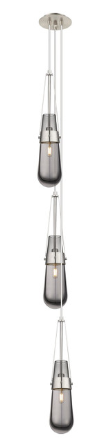 Mini Pendants 3 Light Cluster by Innovations ( 405 | 103-452-1P-SN-G452-4SM Downtown Urban ) 