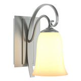 Sconces Single Glass by Hubbardton Forge ( 39 | 204531-SKT-82-GG0035 Scroll ) 