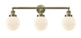 Bathroom Fixtures Three Lights by Innovations ( 405 | 205-AB-G201-6-LED Franklin Restoration ) 