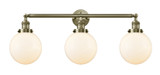 Bathroom Fixtures Three Lights by Innovations ( 405 | 205-AB-G201-8 Franklin Restoration ) 