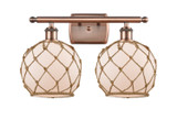 Bathroom Fixtures Two Lights by Innovations ( 405 | 516-2W-AC-G121-8RB Ballston ) 
