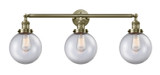 Bathroom Fixtures Three Lights by Innovations ( 405 | 205-AB-G202-8-LED Franklin Restoration ) 