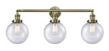 Bathroom Fixtures Three Lights by Innovations ( 405 | 205-AB-G204-8-LED Franklin Restoration ) 