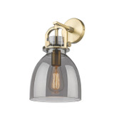 Sconces Single Glass by Innovations ( 405 | 410-1W-BB-G412-8SM Downtown Urban ) 