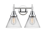Bathroom Fixtures Two Lights by Innovations ( 405 | 447-2W-PC-G42-LED Caden ) 