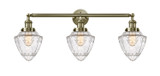 Bathroom Fixtures Three Lights by Innovations ( 405 | 205-AB-G664-7 Franklin Restoration ) 