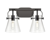 Bathroom Fixtures Two Lights by Innovations ( 405 | 423-2W-BK-G411-6CL Downtown Urban ) 