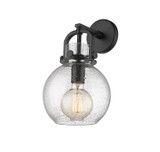 Sconces Single Glass by Innovations ( 405 | 410-1W-BK-G410-8SDY Downtown Urban ) 