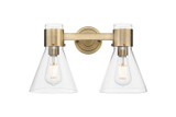 Bathroom Fixtures Two Lights by Innovations ( 405 | 464-2W-BB-G464C-7CL Downtown Urban ) 