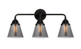 Bathroom Fixtures Three Lights by Innovations ( 405 | 288-3W-BK-G63-LED Nouveau 2 ) 