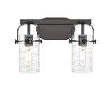 Bathroom Fixtures Two Lights by Innovations ( 405 | 423-2W-BK-G423-7DE Downtown Urban ) 