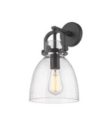 Sconces Single Glass by Innovations ( 405 | 410-1W-BK-G412-8SDY Downtown Urban ) 