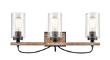 Bathroom Fixtures Three Lights by Innovations ( 405 | 442-3W-BK-SDY-LED Paladin ) 