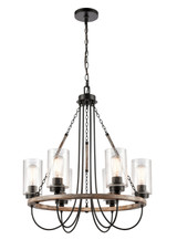 Mid. Chandeliers Glass Up by Innovations ( 405 | 442-6CR-BK-G4424 Paladin ) 