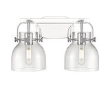 Bathroom Fixtures Two Lights by Innovations ( 405 | 423-2W-PC-G412-6CL Downtown Urban ) 
