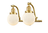 Bathroom Fixtures Two Lights by Innovations ( 405 | 515-2W-SG-G201-6-LED Franklin Restoration ) 