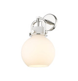 Sconces Single Glass by Innovations ( 405 | 410-1W-PN-G410-8WH Downtown Urban ) 