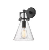 Sconces Single Glass by Innovations ( 405 | 411-1W-BK-G411-8SDY Downtown Urban ) 