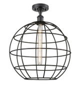 Semi-Flush Mts. Cage by Innovations ( 405 | 516-1C-BK-CE-16-BK Ballston ) 