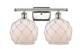 Bathroom Fixtures Two Lights by Innovations ( 405 | 516-2W-PN-G121-8RW Ballston ) 