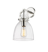 Sconces Single Glass by Innovations ( 405 | 410-1W-PN-G412-8SDY Downtown Urban ) 