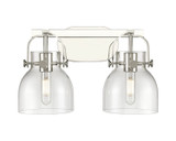 Bathroom Fixtures Two Lights by Innovations ( 405 | 423-2W-PN-G412-6CL Downtown Urban ) 