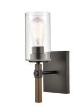 Sconces Single Glass by Innovations ( 405 | 445-1W-BK-SDY-LED Auralume ) 