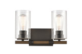 Bathroom Fixtures Two Lights by Innovations ( 405 | 445-2W-BK-SDY Auralume ) 
