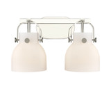 Bathroom Fixtures Two Lights by Innovations ( 405 | 423-2W-PN-G412-6WH Downtown Urban ) 