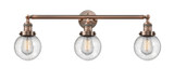 Bathroom Fixtures Three Lights by Innovations ( 405 | 205-AC-G204-6-LED Franklin Restoration ) 