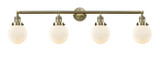 Bathroom Fixtures Four Lights by Innovations ( 405 | 215-AB-G201-6 Franklin Restoration ) 