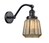 Sconces Single Glass by Innovations ( 405 | 515-1W-BK-G146-LED Franklin Restoration ) 