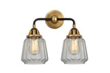 Bathroom Fixtures Two Lights by Innovations ( 405 | 288-2W-BAB-G142-LED Nouveau 2 ) 