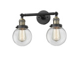 Bathroom Fixtures Two Lights by Innovations ( 405 | 208-BAB-G202-6 Franklin Restoration ) 
