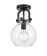 Semi-Flush Mts. Glass Down by Innovations ( 405 | 410-1F-BK-G410-8CL Downtown Urban ) 