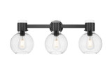 Bathroom Fixtures Three Lights by Innovations ( 405 | 464-3W-BK-G464B-7SDY Downtown Urban ) 