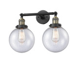 Bathroom Fixtures Two Lights by Innovations ( 405 | 208-BAB-G204-8 Franklin Restoration ) 